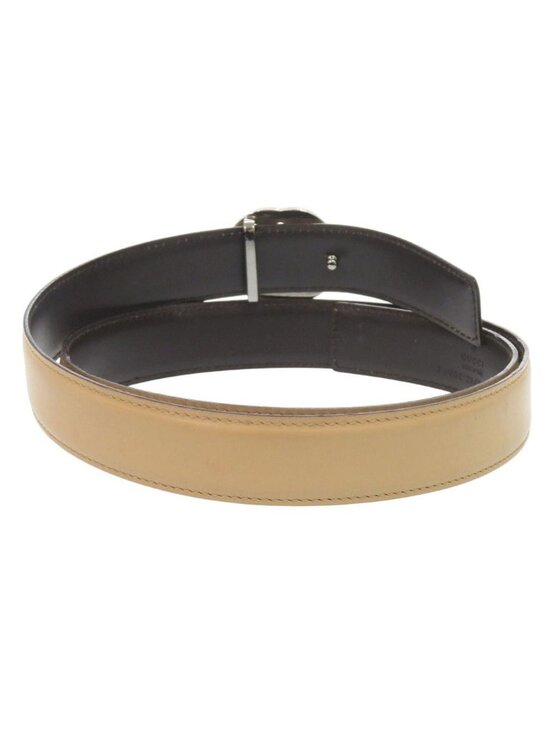 Gucci Interlocking Leather Beige Belt main image 5